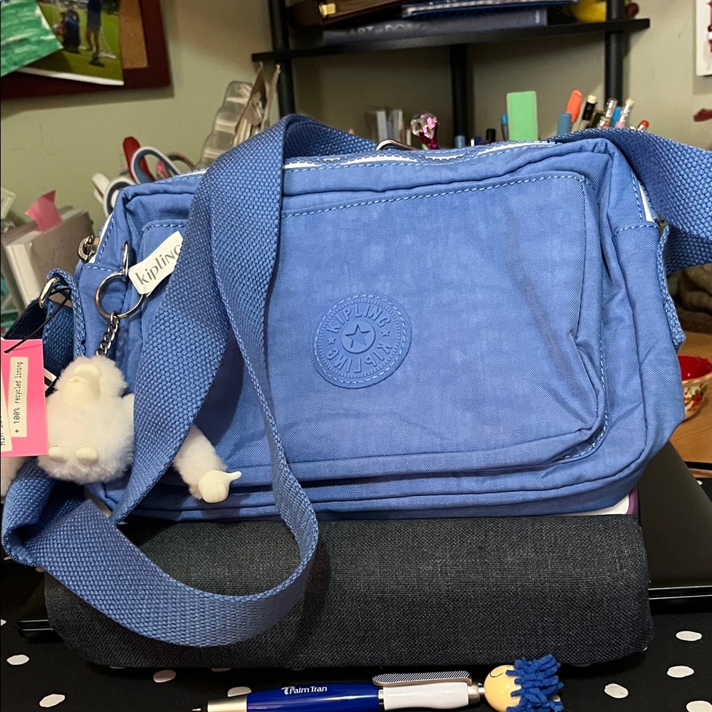 Kipling Abanu medium French Blue Crossbody Bag NEW